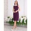 INSPIRE CHIC Women's Boat Neck Sheath Sleeveless Work Rhinestone Dress - 3 of 4