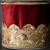 15'L Sullivans Gold Lace Red Christmas Ribbon, Red-Gold, Indoor Christmas Decor - 2 of 3