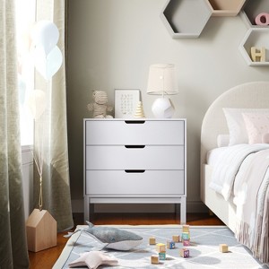 Flash Furniture Dallas Wooden 3-Drawer Dresser for Bedroom, Chest of Drawers for Kids - 1 of 4