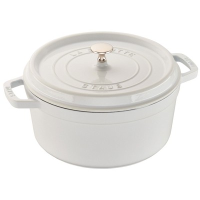 Staub Cast Iron Round Cocotte, Dutch Oven, 5.5-quart, Serves 5-6, Made In  France, White : Target