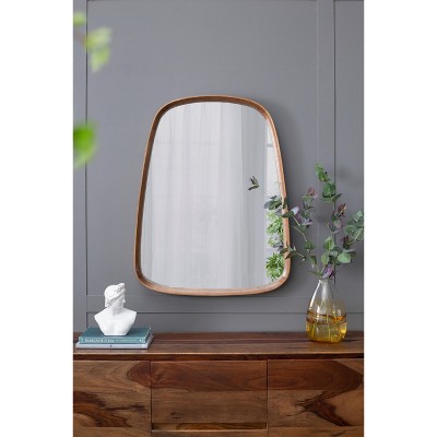 Grungis Rectangle Wall Mirrors with Wood Frame,Farmhouse Accent Wall-Mounted Mirror for Living Room,Entryway,Office