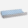 Bacati - Gray Zigzag Blue Dots Muslin Changing Pad Cover.... - 3 of 4