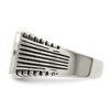 Black Bow Jewelry Men's 12mm Stainless Steel & CZ Polished/Antiqued Tapered Ring - 3 of 4