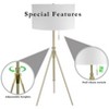 Vynxaria 72 Inch KD Shade Floor Lamp with Adjustable Brown Metal Tripod, Ideal for Bedroom, Living Room & Office - 4 of 4