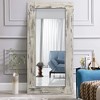 PexFix 31 in. W x 71 in. H Farmhouse Rectangular Solid Wood Framed Full Length Leaning Mirror in Weathered White - 3 of 4
