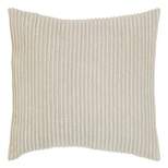 Jullian Collection 100% Cotton Tufted Unique Luxurious Bold Stripes Design Sham Ivory - Better Trends