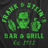 Womens Frank And Steins Bar And Grill T Shirt Funny Frankenstein Halloween Tee For Ladies - Crazy Dog Women's T Shirt - 2 of 4