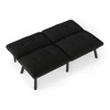 Sapphtopaz 62.99" Couches for Living Room Convertible Folding Sofa Bed Adjustable Back 2-Seat Sleeper Sofa with Metal Feet Loveseat for Bedroom - 3 of 4
