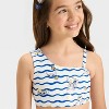 Girls' One Shoulder Stitch Bikini - The Disney Collection by Cat & Jack™ White - 3 of 3