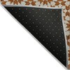 Orange Beige And Copper Floral Medallion Washable Indoor Outdoor Area Rug - 4 of 4