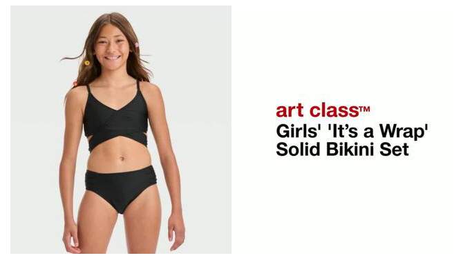Girls' Solid Bikini Set - art class™, 2 of 5, play video