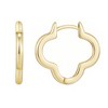 Adornia 14k Gold Plated Clover Hoop Earrings - 4 of 4