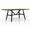 5pc Bernst Mid-Century Modern Dining Table Set Antique Oak/Black/Gray - miBasics: Upholstered Chairs, Wood Frame - 4 of 4