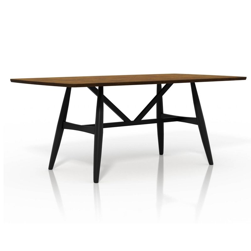 5pc Bernst Mid-Century Modern Dining Table Set Antique Oak/Black/Gray - miBasics, 5 of 12