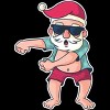 Men's Design By Humans Funny Christmas Flossing Santa By rasok T-Shirt - 2 of 4