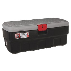 Rubbermaid Black Action Packer Lockable Latch Indoor and Outdoor Storage Box Container for Home, Garage, Backyard - 1 of 4