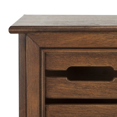 Honey Brown Transitional 3-Drawer Wood Wall Rack