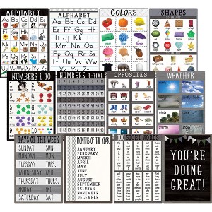 Teacher Created Resources® Modern Farmhouse Early Learning Small Poster Pack, 12 Posters - 1 of 4