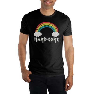 Metal Hardcore Horseshoe Rainbow T-Shirt Tee Shirt For Men - Great Gift