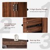 Kitchen Pantry Cabinet with 2 Drawers, 8 Door Shelves, Adjustable Shelves, Embossed Texture Freestanding Storage Hutch for Dining Room - 3 of 4