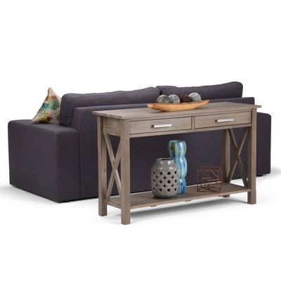 NicBex Crisscross Design Narrow Console Table with Storage,Entryway Table with 2 Drawers & Bottom Shelf,Foyer Table for Hallway,Living Room