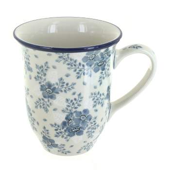 Blue Rose Polish Pottery 826 Ceramika Artystyczna Large Coffee Mug