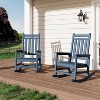 2-Pack HDPE Poly Lumber Rocking Chairs – High-Back Porch Rockers for Adults | All-Weather Resistant Patio Furniture - 4 of 4