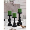 3x3 Pillar Candles Set of 3 - Rustic Unscented No Drip Grass Green Candles for Home Decor, Weddings, Centerpieces - 3 of 4