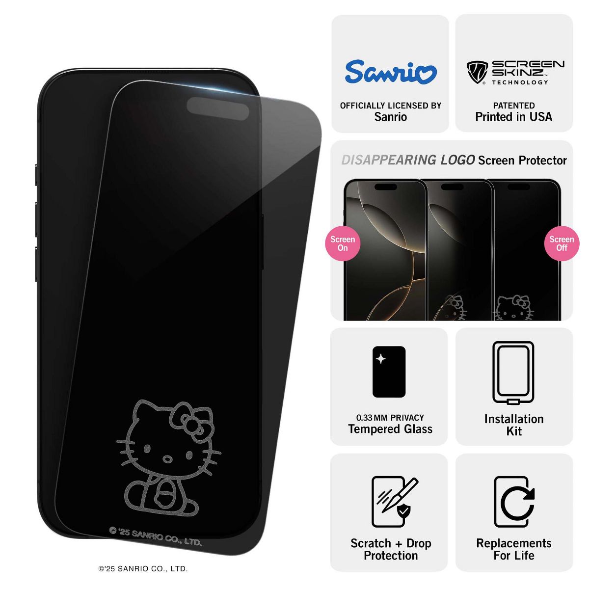 Screen Skinz Hello Kitty Looking iPhone Privacy Screen Protector - thumbnail 2
