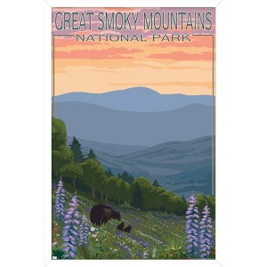 Trends International Lantern Press - Great Smoky Mountains Spring Flowers Framed Wall Poster Prints - 1 of 4