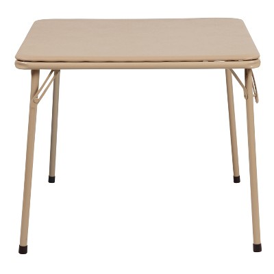 Tan Metal Foldable Kids Table with Powder Coated Finish