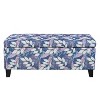 NicBex Ottoman Bench with Storage Modern Fabric Bench with Floral Pattern for Living Room, Bedroom, Entryway, Multi Leaves - 3 of 4
