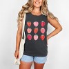 Simply Sage Market Strawberry Watercolor Chart Garment Dyed Tank - 2 of 2