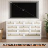 Coolmee Wood Dressers for with 12 Rattan Drawers, 61" Wide Chest of Drawers, Hallway, Wooden Closet Dressers, Modern TV Stand Dresser for 65 Inch TV - 4 of 4