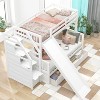 Streamdale Twin over Full Bunk Bed with Drawers, Storage and Slide, Multifunction, White - 2 of 4