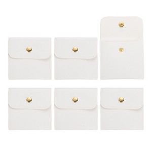Unique Bargains PU Leather Soft Mini Jewelry Storage Pouches 6 Pcs - 1 of 4