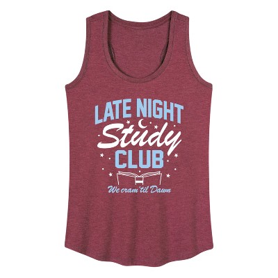 Women's - Instant Message - Late Night Study Club Graphic Racerback Tank