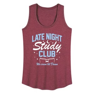 Women's - Instant Message - Late Night Study Club Graphic Racerback Tank - 1 of 4