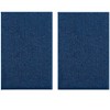Home Mart Goods 2 Piece Set Blue Soft Cozy Plush Chenille Bath Mat Bathroom Rug - 2 of 4