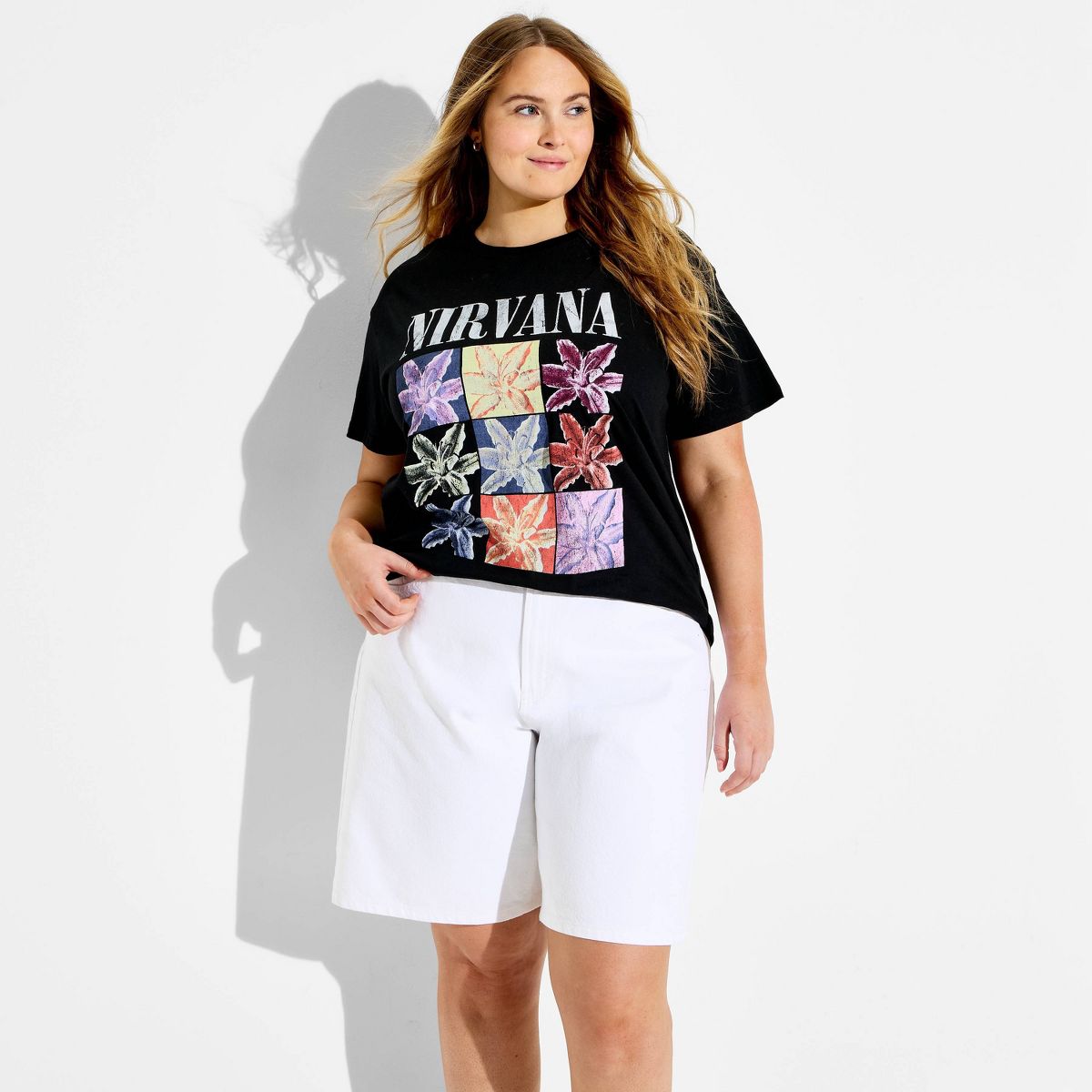 Women's Nirvana Short Sleeve Graphic T-Shirt - Black - thumbnail 4