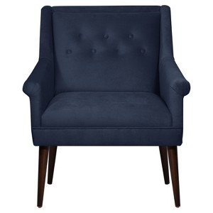 Button Tufted Chair in Mystere Eclipse - Skyline Furniture