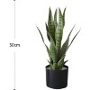 Fake Snake Plant with Pot, Realistic Faux Potted Artificial Snake Plant for Home, Living Room, Office & Outdoor Garden Decoration - 2 of 4