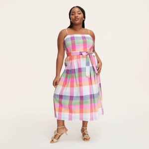 Women's Plaid Tie-Waist Midi Dress -  kate spade new york x Target Red/Pink/Green/Blue - 1 of 4
