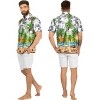LA LEELA Men's Hawaiian Short Sleeve Button Down Shirt Mens Party Shirts Casual Vacation Summer Tropical Island Shirts for Men Funny - 3 of 4