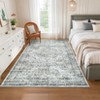 Area Rug 5x7 Vintage Floral Living Room Rug Non Slip, Soft Non Shedding Carpet - 2 of 4
