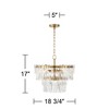 Vienna Full Spectrum Luxum Burnished Brass Chandelier 18 3/4" Wide Modern Tiered Crystal 6-Light Fixture for Dining Room House Foyer Kitchen Island - 4 of 4