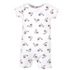 Hudson Baby Infant Boy Cotton Rompers 3pk, Milk Cookies - 4 of 4