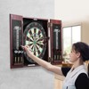 VEVOR Dartboard and Cabinet Set, Ready-to-Play Bundle Official Size Dartboard Cabinet, Steel Tip Dart Hideaway Cabinet, Brown - 2 of 4