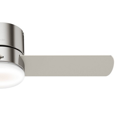 Minimus 44" Nickel Low Profile Ceiling Fan with LED Light and Remote