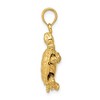 Black Bow Jewelry 14k Yellow Gold Moveable 3D Turtle Pendant - 2 of 4